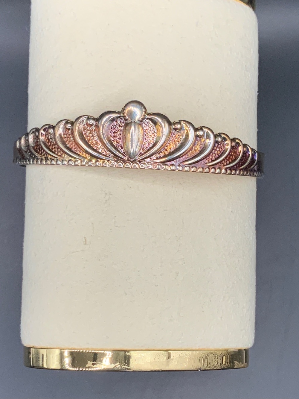 Delicate Rose Gold Tiara Bangle Bracelet for Women